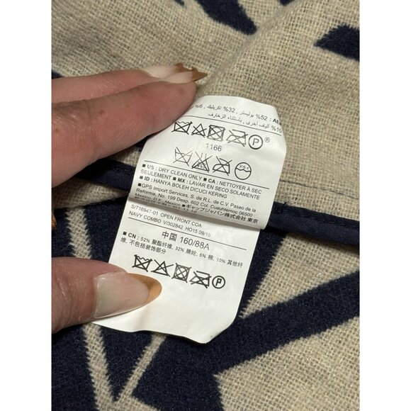 Old Navy Women Long Jacket Open Front Aztec Southwestern Country Size Small Blue - Picture 11 of 14